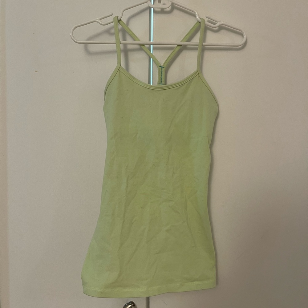 Lululemon size 4 Power Y tank, yellow